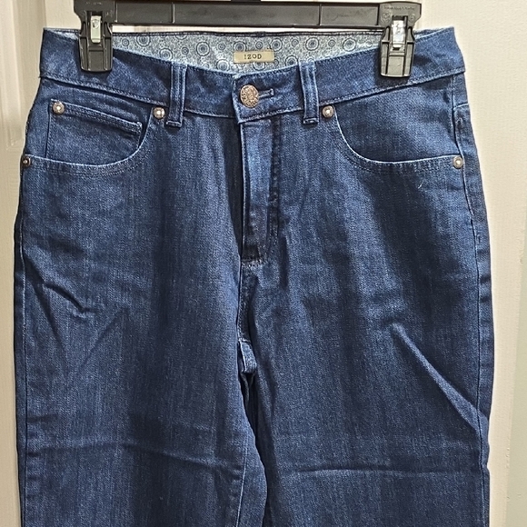 Izod Dark Wash Denim Capris Woman's size 4 - Picture 2 of 13
